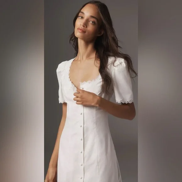 Reformation Alida Dress in White - Picture 2 of 7